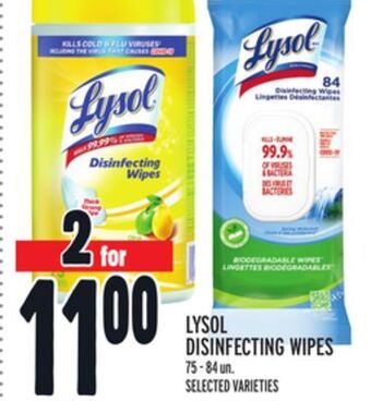 Metro Lysol disinfecting wipes offer