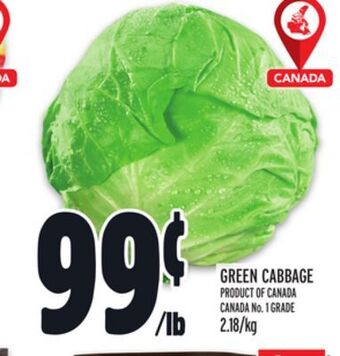 Metro Green cabbage offer