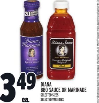 Metro Diana bbq sauce or marinade offer