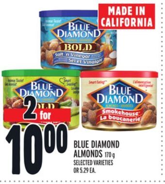 Metro Blue diamond almonds offer
