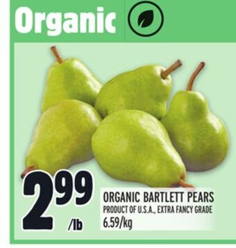 Metro Organic bartlett pears offer
