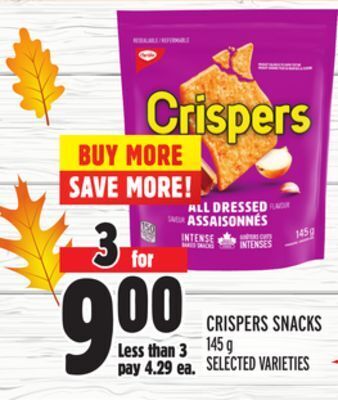 Metro Crispers snacks offer