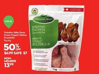 Longo's Yorkshire valley farms frozen organic chicken drumsticks offer