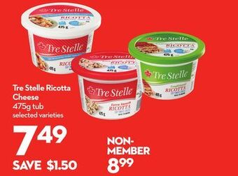 Longo's Tre stelle ricotta cheese offer