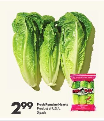 Longo's Fresh romaine hearts offer