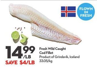 Longo's Fresh wild caught cod fillet offer