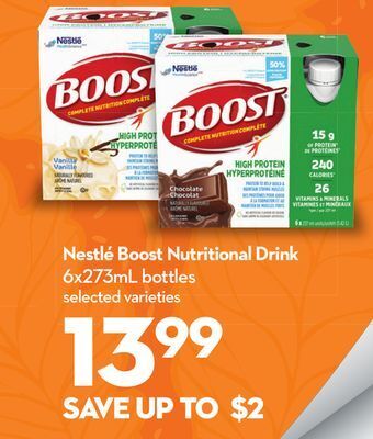 Longo's Nestlé boost nutritional drink offer