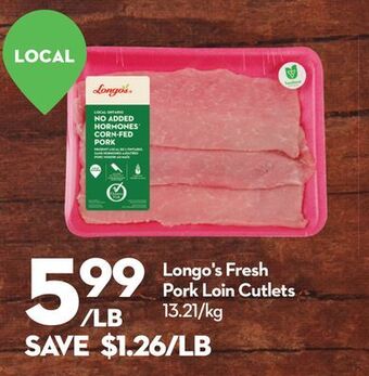 Longo's Longo's fresh pork loin cutlets offer