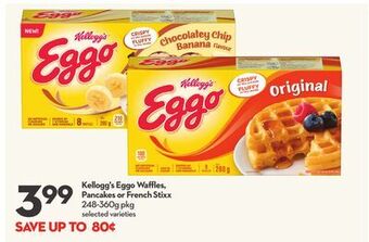 Longo's Kellogg's eggo waffl es, pancakes or french stixx offer