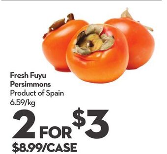 Longo's Fresh fuyu persimmons offer