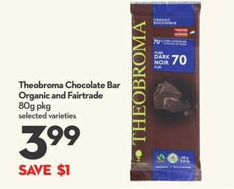 Longo's Theobroma chocolate bar organic and fairtrade offer