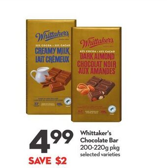 Longo's Whittaker's chocolate bar offer