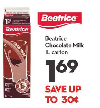 Longo's Beatrice chocolate milk offer