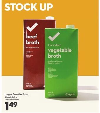 Longo's Longo's essentials broth offer