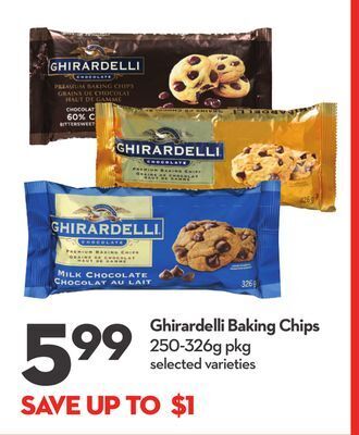 Longo's Ghirardelli baking chips offer