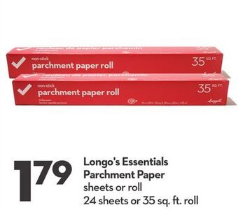 Longo's Longo's essentials parchment paper sheets or roll offer