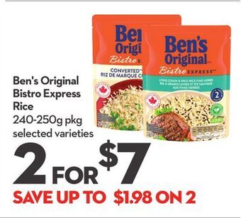 Longo's Ben's original bistro express rice offer