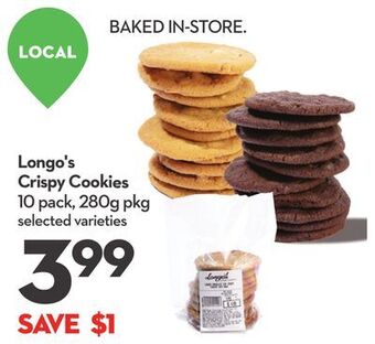 Longo's Longo's crispy cookies offer