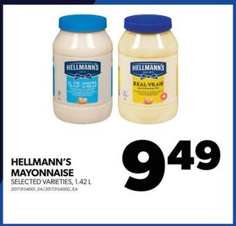 Real Canadian Superstore Hellmann's mayonnaise, 1.42 l offer