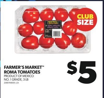 Real Canadian Superstore Farmer's market roma tomatoes, 3 lb offer