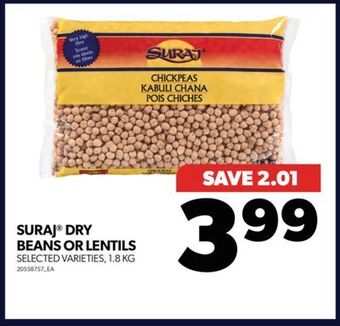 Real Canadian Superstore Suraj dry beans or lentils, 1.8 kg offer