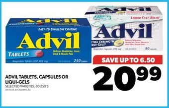 Real Canadian Superstore Advil tablets, capsules or liqui-gels, 80-250's offer