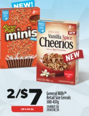 Real Canadian Superstore General mills retail size cereals, 300-437g offer