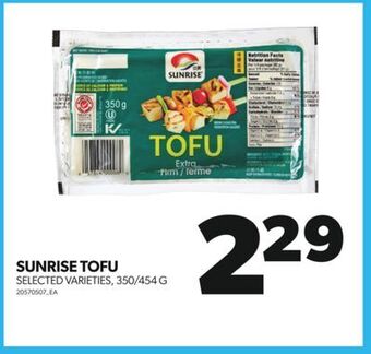 Real Canadian Superstore Sunrise tofu, 350/454 g offer