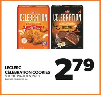 Real Canadian Superstore Leclerc célébration cookies, 240 g offer