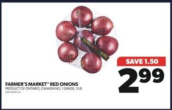 Real Canadian Superstore Farmer's market red onions, 3 lb offer