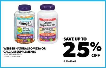 Real Canadian Superstore Webber naturals omega or calcium supplements offer