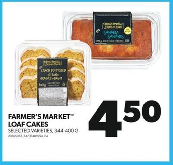Real Canadian Superstore Farmer's market loaf cakes, 344-400 g offer