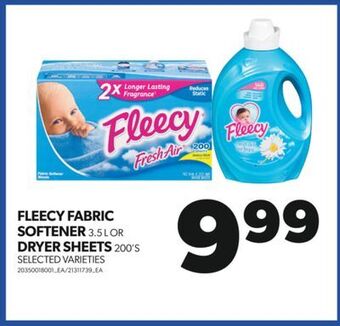 Real Canadian Superstore Fleecy fabric softener, 3.5 l or dryer sheets, 200's offer