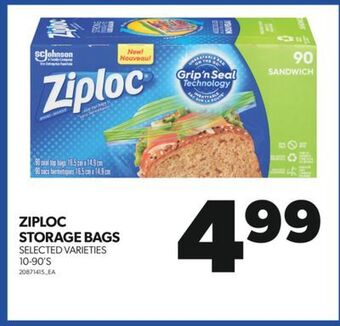 Real Canadian Superstore Ziploc storage bags, 10-90's offer