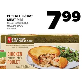 Real Canadian Superstore Pc free from meat pies, 500 g offer