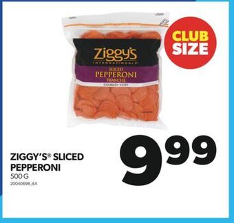 Real Canadian Superstore Ziggy's sliced pepperoni, 500 g offer