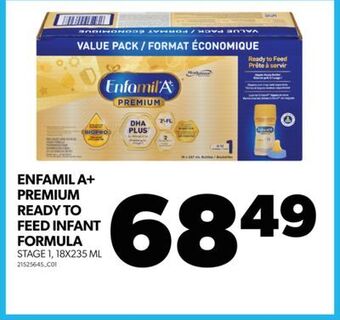 Real Canadian Superstore Enfamil a+ premium ready to feed infant formula, 18x235 ml offer