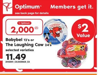Independent Grocer Babybel, 12's or the laughing cow, 24's offer