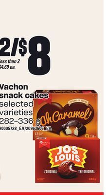 Independent Grocer Vachon snack cakes, 282-336 g offer
