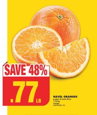 No Frills Navel oranges offer