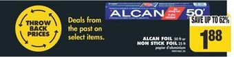 No Frills Alcan foil, 50 ft or non stick foil, 25 ft offer
