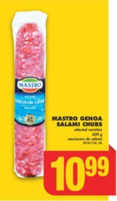 No Frills Mastro genoa salami chubs, 600 g offer