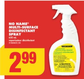 No Frills No name multi-surface disinfectant spray, 650 ml offer