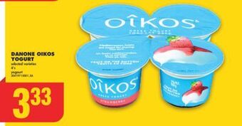 No Frills Danone oikos yogurt, 4's offer