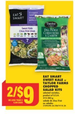 No Frills Eat smart sweet kale or taylor farms chopped salad kits, 315-383 g offer