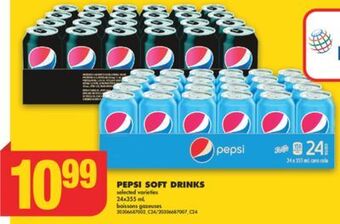 No Frills Pepsi soft drinks, 24x355 ml offer