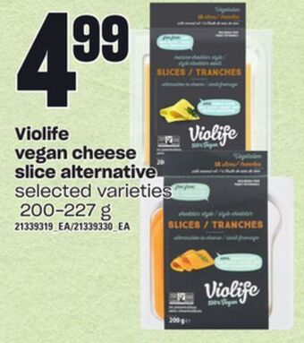Loblaws Violife vegan cheese slice alternative, 200-227 g offer