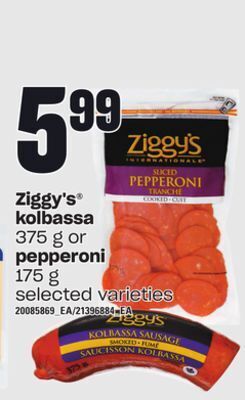 Loblaws Ziggy's kolbassa, 375 g or pepperoni, 175 g offer