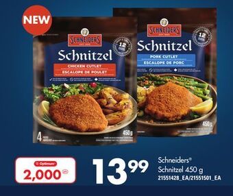 Loblaws Schneiders schnitzel, 450 g offer