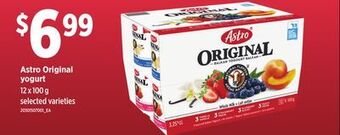 Loblaws Astro original yogurt, 12 x 100 g offer